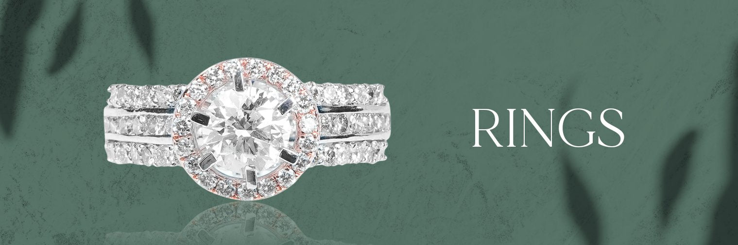 Diamond Ring: Buy Golden Iris Diamond Ring Online in India | Rose